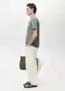 Camiseta Cherlo Khaki Talla L Hombre Mango