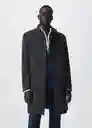 Abrigo Funnel Gris Medio Vigoré Talla L Hombre Mango