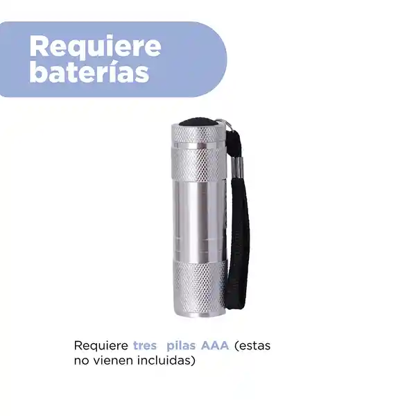 Linterna de Metal Mini Gris Mod Kj205 Miniso