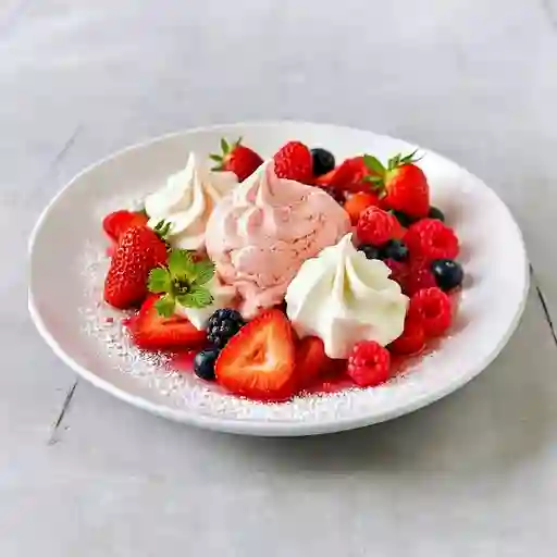 Fresas con helado