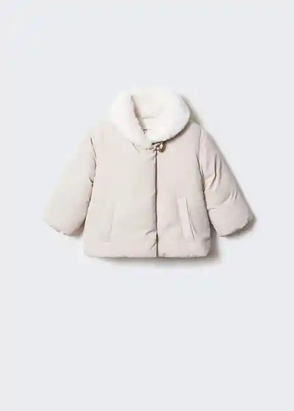 Abrigo Anorak Kira Beige Talla 61 Niños Mango