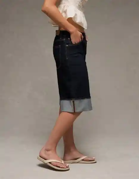 Short Mujer Azul Talla 10 8436458 American Eagle