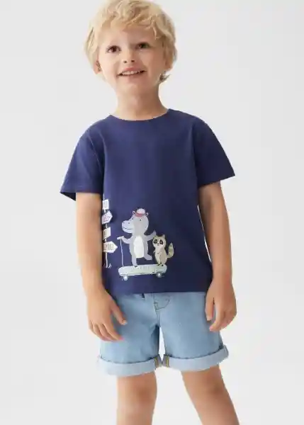 Camiseta Road Marino Talla 70 Niños Mango