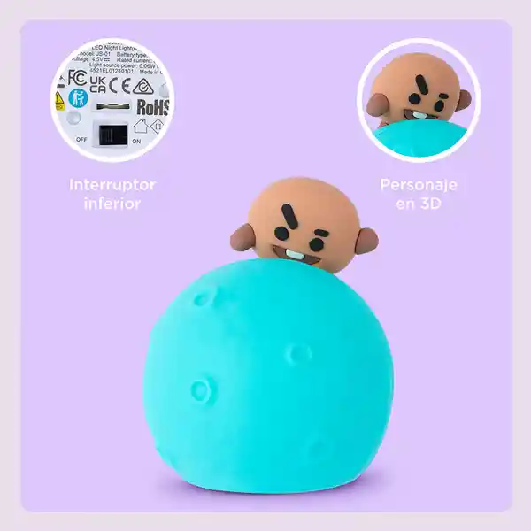 Lámpara de Noche Led Moon Rj Shooky Miniso