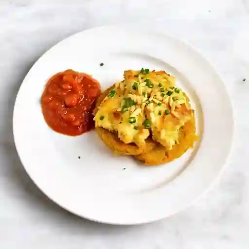 Toston Con Filete De Pollo Gratinado