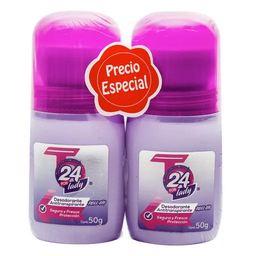 T-24 Pack Desodorante Rollon Dama
