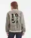 Chaqueta Bomber Embroidery Verde Cerro Oscuro Talla L Chevignon