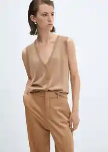 Chaleco Lucca Camel Talla XS Mujer Mango