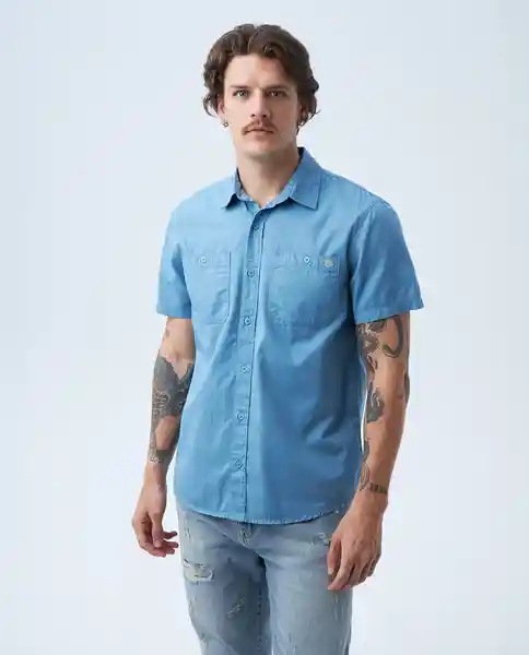 Camisa Hombre Azul Talla XXL 812F027 Americanino