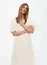 Vestido Biel-H Offwhite Talla M Mujer Mango