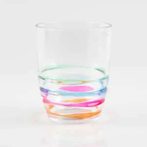 Vaso Corto Transparente Líneas D0350PS Finlandek