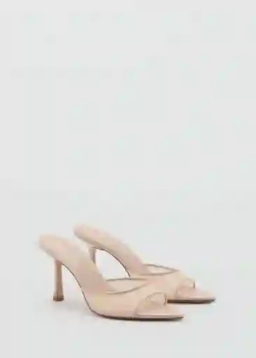 Sandalias Pepym Beige Talla 38 Mujer Mango
