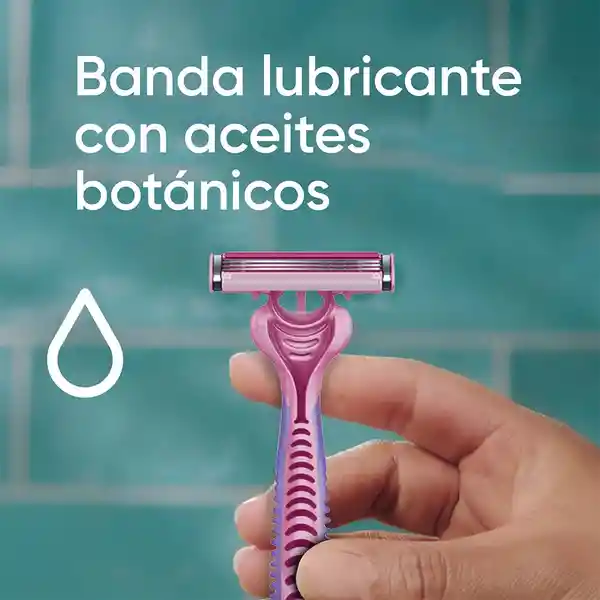 GILLETTE Prestobarba 3 Cuchilla de Afeitar Mujer Máquina de Afeitar Corporal con Aceites Botanicos 4 Uds