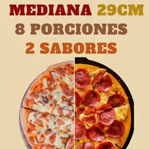 Pizza mediana 29cm x8 porciones