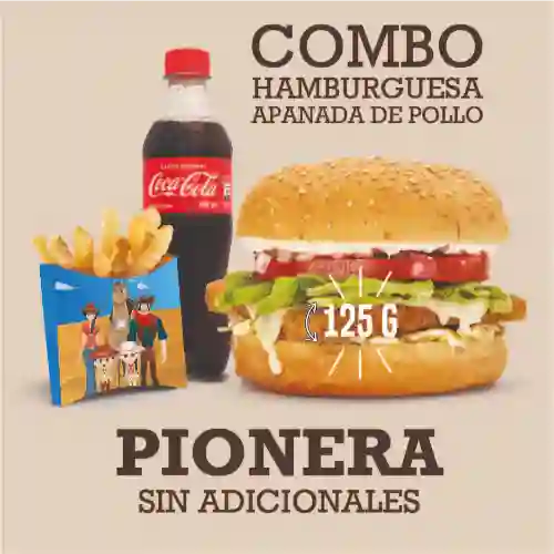 Combo Hamburguesa Pionera Apanada Pollo