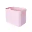 Organizador Plástico Con Asa Rosa Miniso