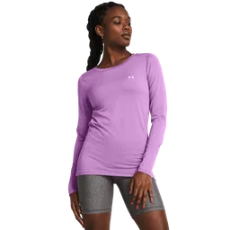 Under Armour Camiseta Long Sleeve Morado Mujer Talla LG