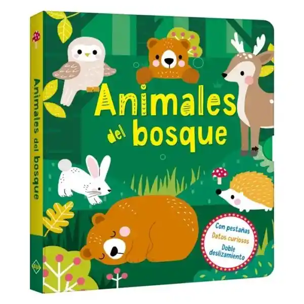 Libro Con Pestañas y Doble Deslizamiento Animales Del Bosque