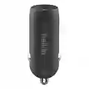 Belkin Adaptador de Carga Para Auto 30W Usb-C Negro