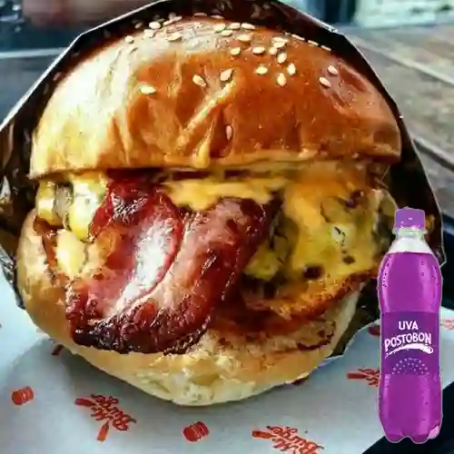 Combo Hamburguesa Sencilla + Uva 400 ml