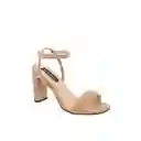 Sandalias Tacón June Color Beige Talla 38