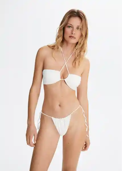 Top Bikini Mayari Blanco Talla XS Mujer Mango