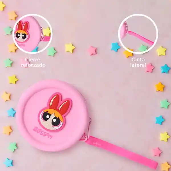 Monedero Redondo Serie Las Chicas Súper Poderosas Rosa Miniso