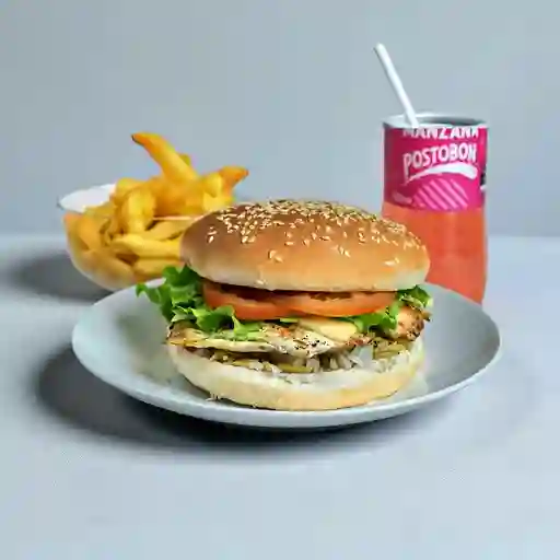 Hamburguesa Sencilla Pollo Callegera Clásica