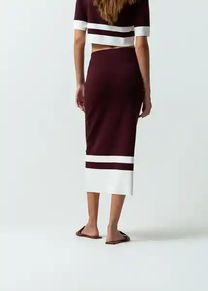 Falda Mujer Morado Sombrío Ultra Oscuro Talla L 542G035 Naf Naf
