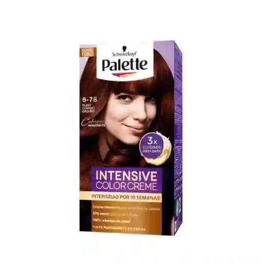Tinte Palette Invensive Color Creme 6-78 Rubio Cobrizo Oscuro