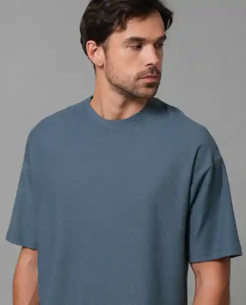 Camiseta Hombre Azul Talla M 109G006_AZU184028 Rifle