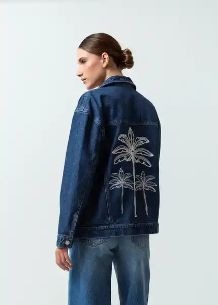 Chaqueta Suri Mujer Azul Indigo Medio Talla M 422G301 Naf Naf