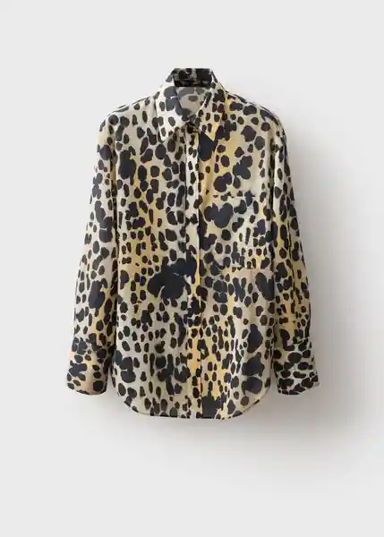Camisa Gina Negro Talla M Mujer Mango