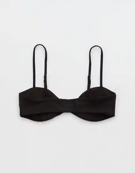 Top de Bikini Aerie Negro Talla: LARGE 5816073 American Eagle