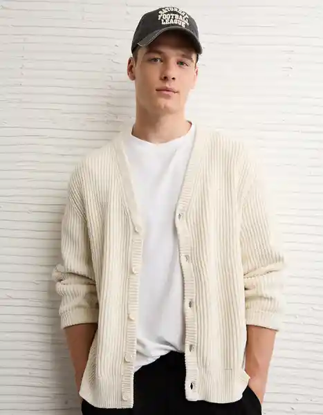 Suéter Tejido Hombre Blanco Talla Small 2060106 American Eagle