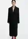 Abrigo Dejavu Negro Talla XL Mujer Mango