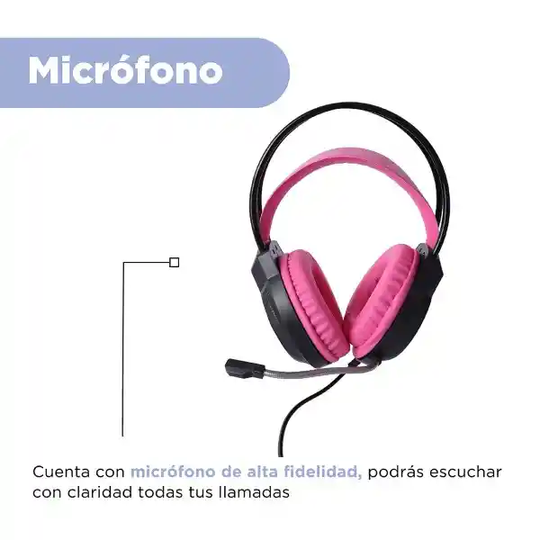Audífonos Gaming de Diadema Morados GH220 Miniso