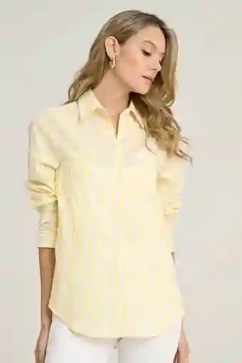 Camisa Boyfriend Spring Color Amarillo Medio Talla L Ragged