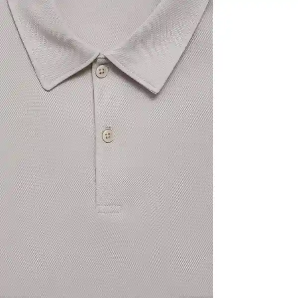 Camisa Polo Ezequi-i Gris Talla M Hombre Mango