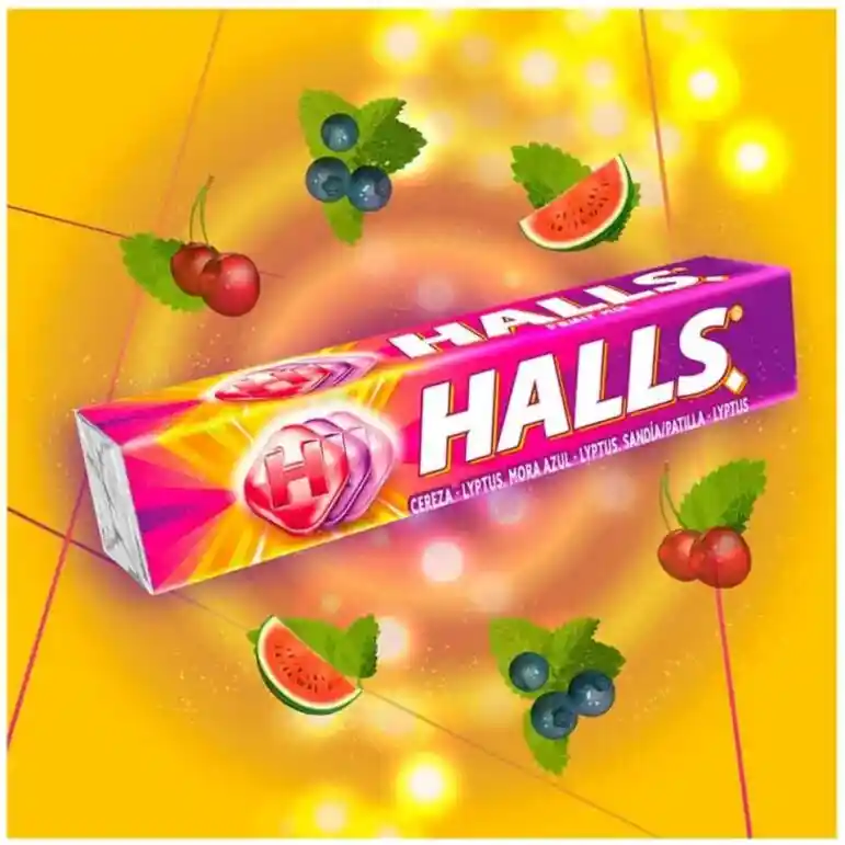 Caramelos Duros Halls Fruits Mix 9 Unid
