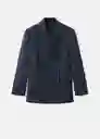Blazer Americana Varsovia Navy Talla M Mujer Mango