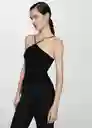 Top Angelina Negro Talla S Mujer Mango