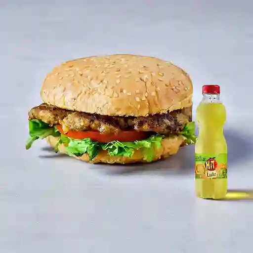 Combo Hamburguesa Tradicional Sencilla +Hit de 500ml