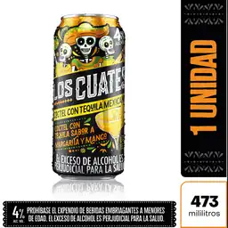 Los Cuates Coctel Tequila Margarita Mango