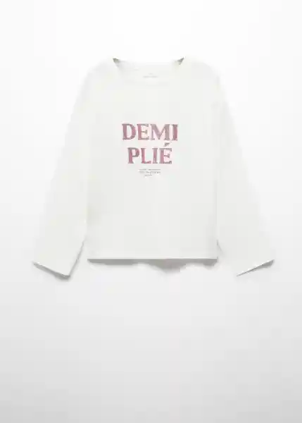 Camiseta Demi Off White Talla 06 Niña Mango