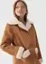 Abrigo Mariona Camel Talla 07 Niña Mango
