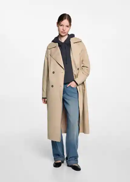 Saco Trench Trenchn Beige Talla 23 Niñas Mango