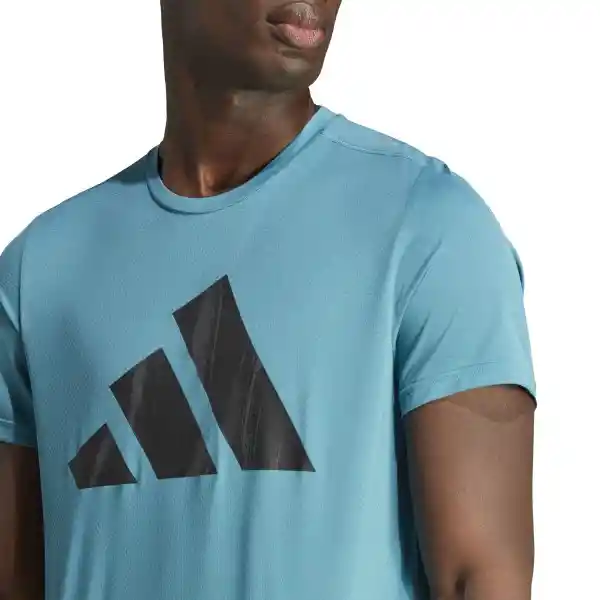 Adidas Camiseta Run it Bos Tee Para Hombre Azul Talla M