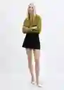 Camisa Massima Khaki Talla L Mujer Mango