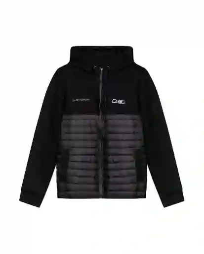 Chaqueta Mixed Fabrics Masculino Negro Sombrio Talla L Chevignon